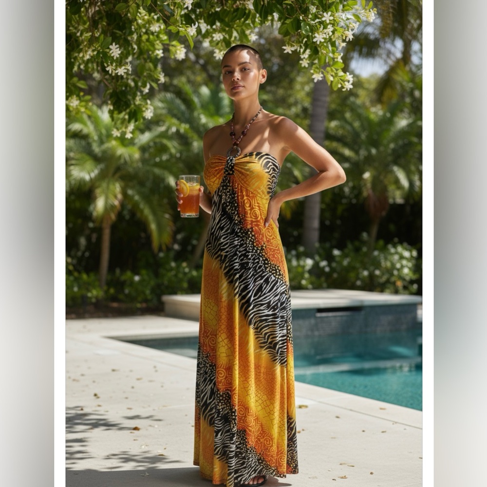 Mesmera maxi Halter Dress Lg